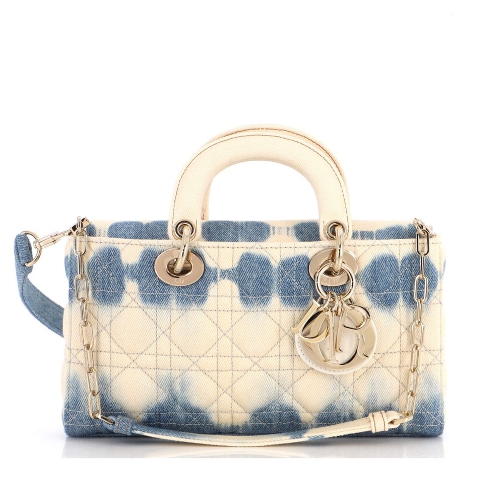 ⭐️ Dior Lady D-Joy Cannage Quilted Denim Medium